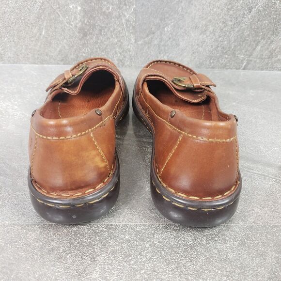 BORN Mindy Leather Buckle Moc Loafer Women's Size 6 / 36.5 Flat Shoes - Picture 3 of 11